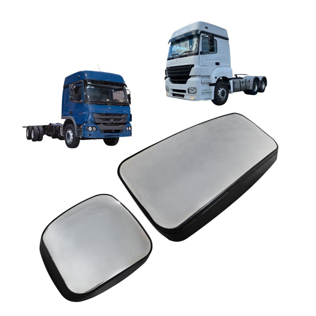 Kit Espelho Retrovisor Para Mercedes Benz Atego Axor Convexo Com Retrovisor Auxiliar Lado Direito em Oferta na Shopee