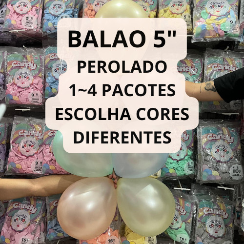 25~100 Balão Bexiga Perolado 5 Polegadas - Pic Pic - Perola em Oferta na Shopee