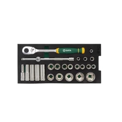 Jogo de Soquetes Metricos de 6 pontas de 1/2 ST09004G