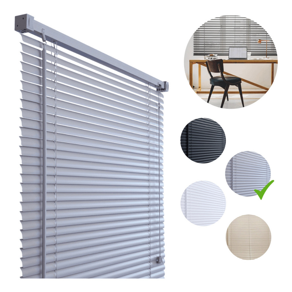 Persiana Horizontal Pvc 1,20 x 1,30 Sala Quarto Escritório - Atlas - 120CMX130CM