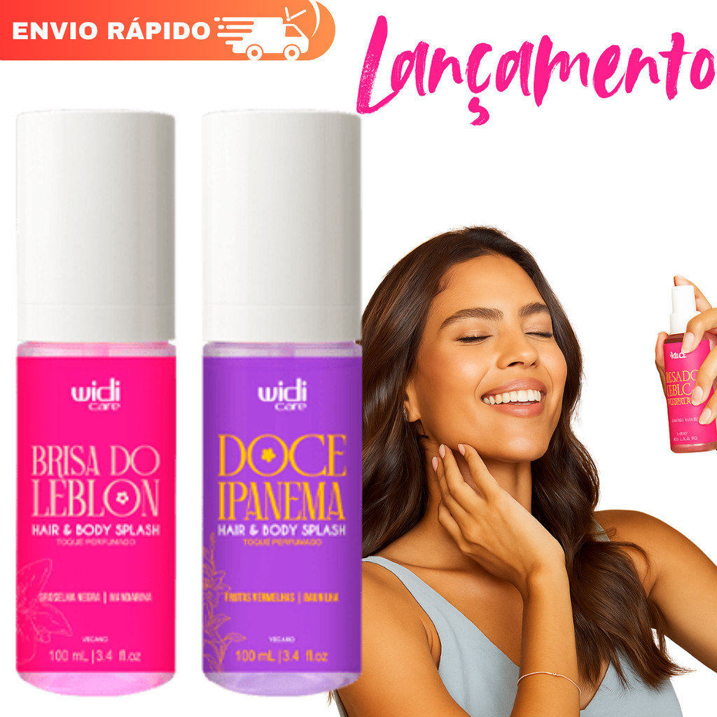 Hair e Body Splash Doce Ipanema e Brisa do Lebon Toque Perfumado 100ml WIDI CARE - Escolha o seu !