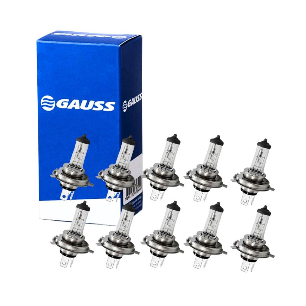 Kit 10 Lâmpadas H4 Halógena 60/55W 12v Farol Alto Farol Baixo Gauss GL11H4 em Oferta na Shopee