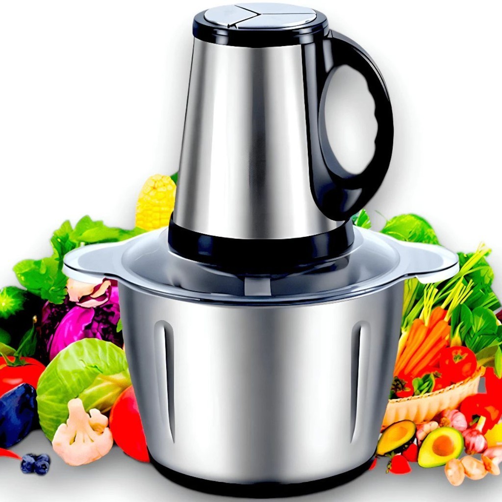 Multiprocessador de Alimentos Elétrico  3L Triturador Picador Ralador Inox Cozinha Prático