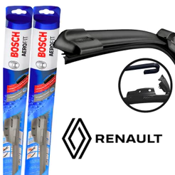 Par de Palheta Limpador de Parabrisa Aerofit Grancho Original Bosch Renault Clio Sandero Logan
