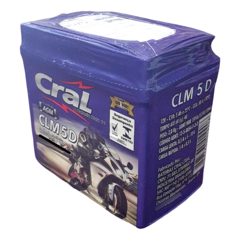 Bateria 5ah CG 150 Titan-ks MIX/33 Pop 100 97cc/ Biz125+/44