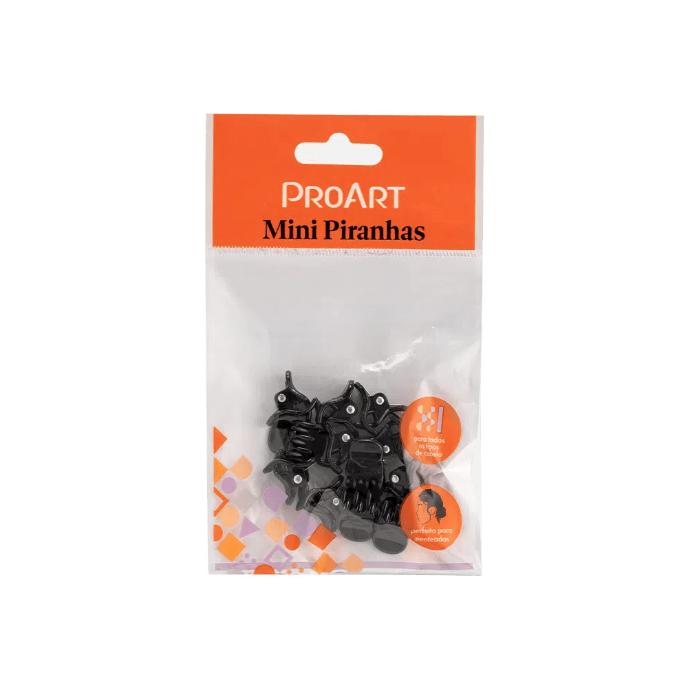 Kit ProArt Piranhas de Cabelo 12 uni Pequenas em Oferta na Shopee