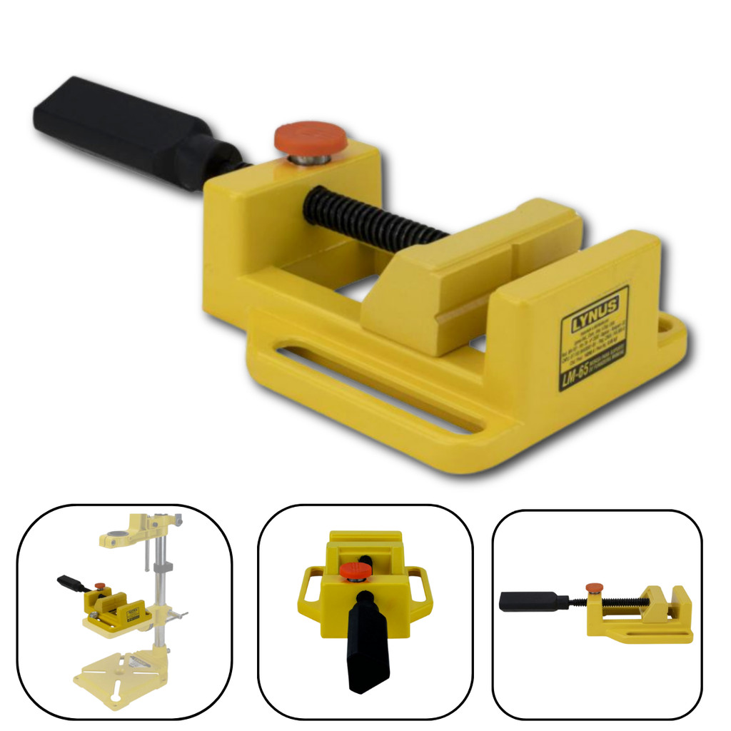 Morsa para Suporte de Furadeira Manual LM-65 Lynus – Abertura 65mm Resistente