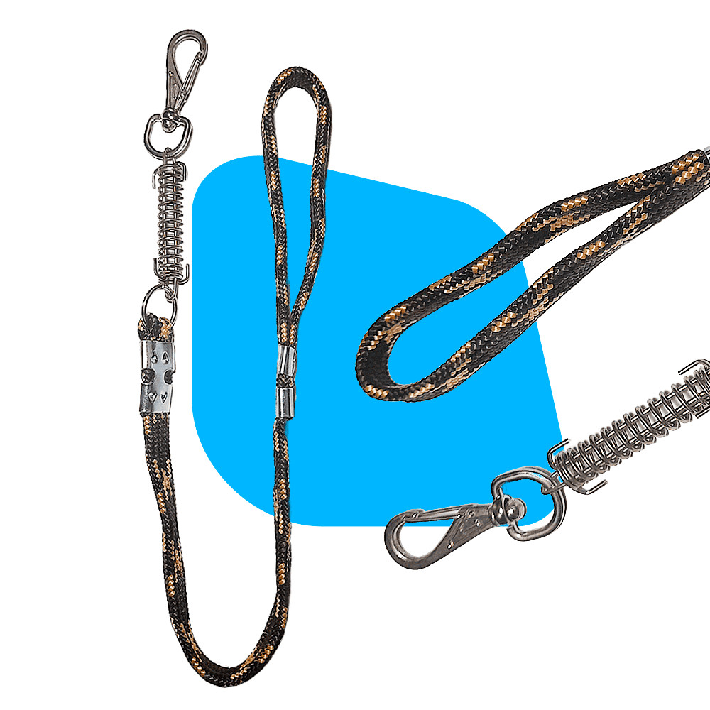 Guia de Corda de Polipropileno 14mm x 60cm Cor Camuflada para Cães - Pitbull, Pastor Alemão, Rottweiler, Boxer, Labrador