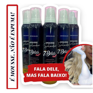 Mousse Selador De Tranças Spray Aerossol Imperio Black cx/12 unidades