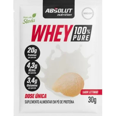 WHEY 100% PURE 30G ABSOLUT em Oferta na Shopee