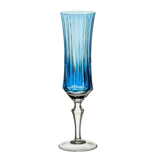 Taça Champanhe em Cristal Overlay Strauss 210ml