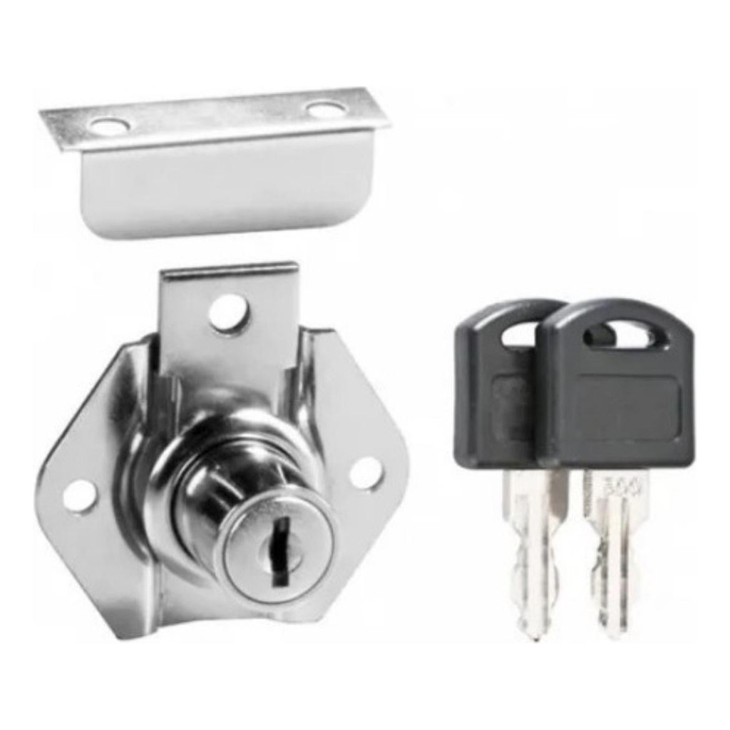 Fechadura 22mm Para Gaveta Móveis Armário E Batente em Oferta na Shopee