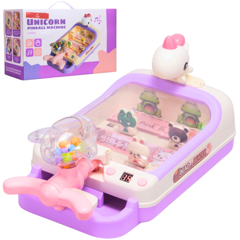 Jogo Acerte o Alvo Portatil Unicórnio Rosa Bolas Coloridas C/ Musica e Luz - Castela em Oferta na Shopee