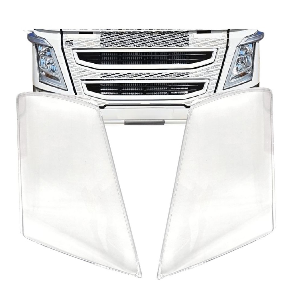 Par Lente Farol Para Volvo FH FM 2015 a 2021 Policarbonato