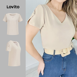 Lovito Blusa Casual de Botão para Primavera/verão para mulheres L143ED604 em Oferta na Shopee