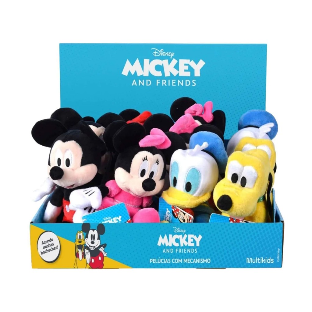 Pelúcia Mickey e Amigos Sortida e Unitária Multikids - BR2201 em Oferta na Shopee