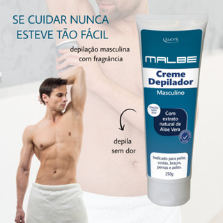 Creme Depilador Masculino Perfumado Depilação Peito Costas Braço Perna Axilas Depilação Sem Dor em Oferta na Shopee