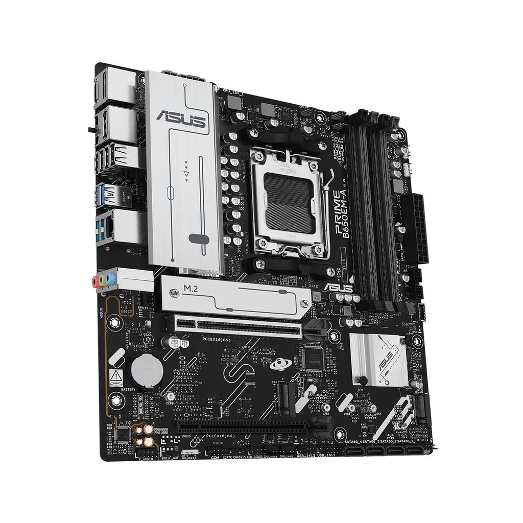 Detalhes do Placa Mãe Asus Prime B650EM-A, Chipset B650, AMD AM5, mATX,