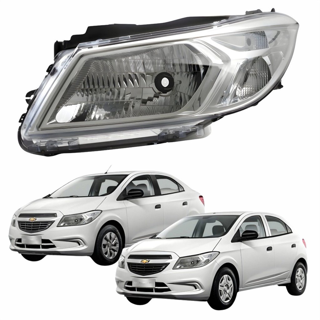 Farol Gm Prisma Onix 2013 até 2016 Prisma Joy Onix Joy 2017 até 2019 Original Arteb Lado Esquerdo Motorista