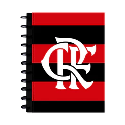 Caderno De Discos Universitário 10 Matérias Flamengo - Kitdisc Capa:Vermelho