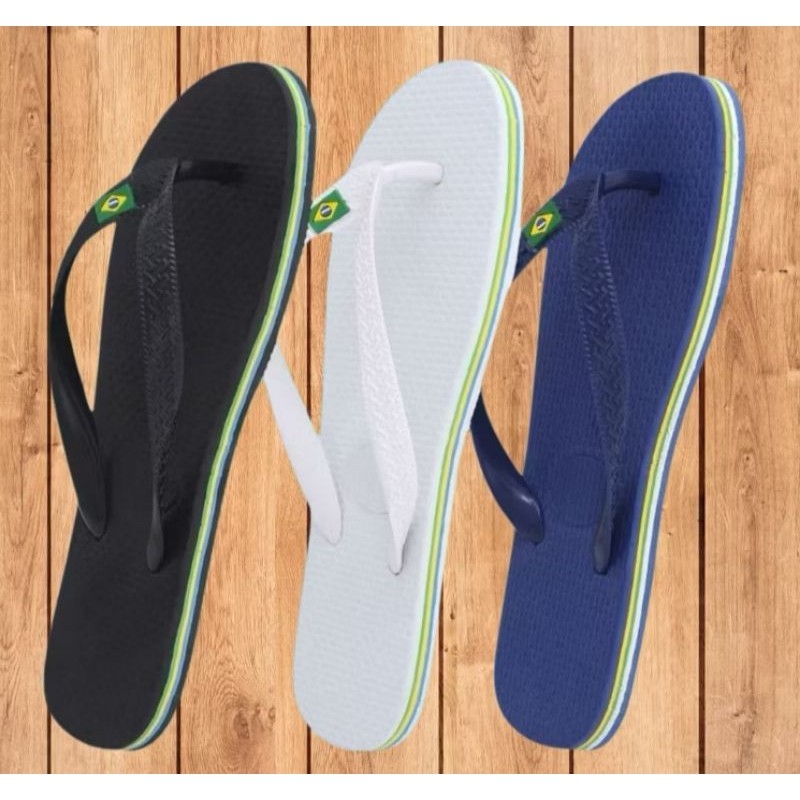 1 PAR CHINELO 🩴 COM BANDEIRINHA LISTRA LATERAL