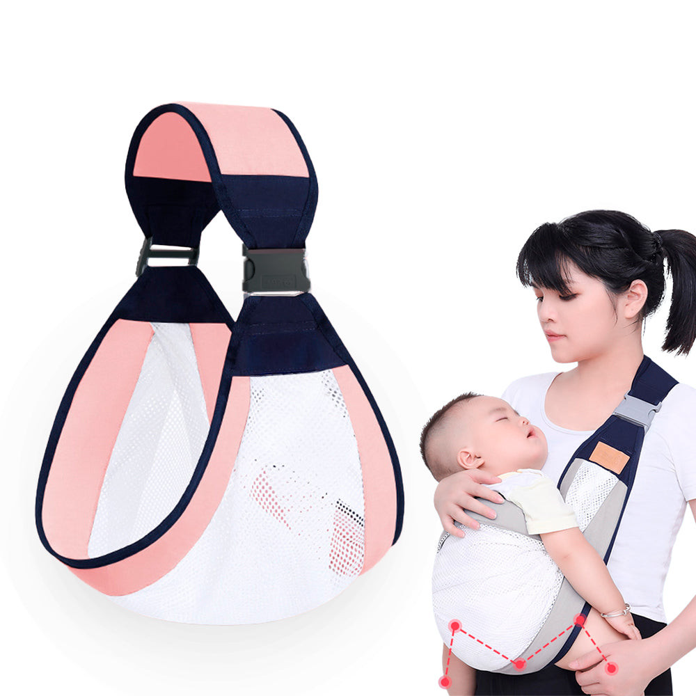 Sling Bebê Carregador Canguru Ajustável Rosa para Seu Filho