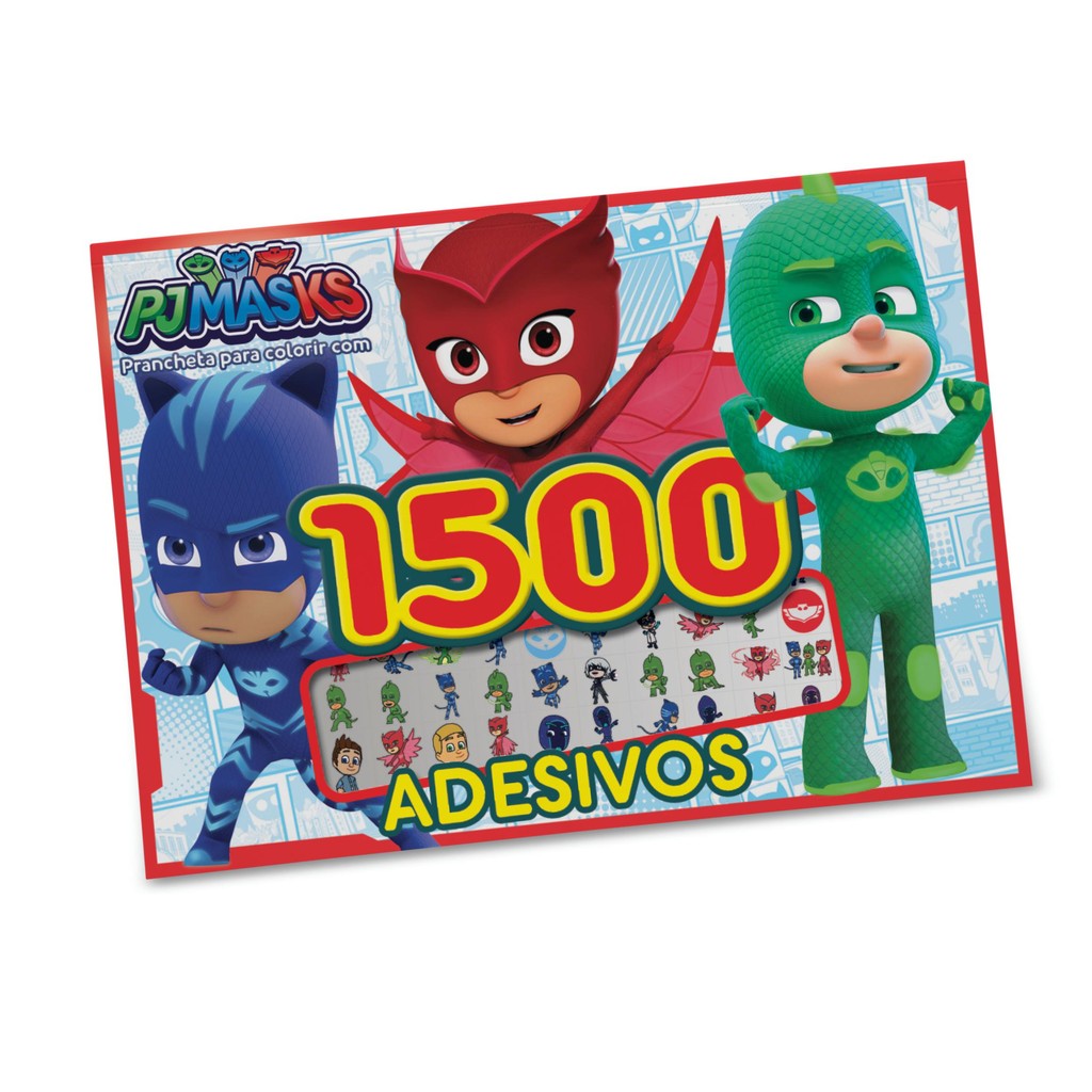 PJ Mask - Prancheta para colorir com 1500 adesivos - ESTBH - livros novos