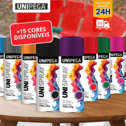Tinta Spray Madeira Metal Automotivo Plástico Uso Geral 350ml Unipega