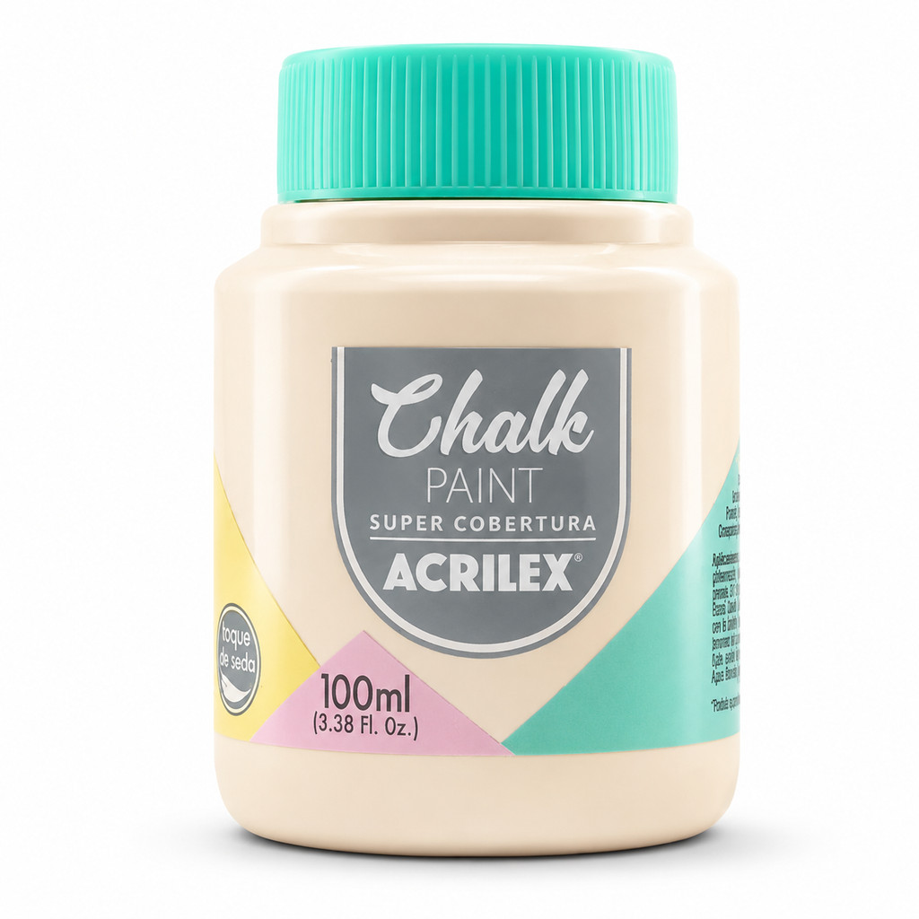 Tinta Chalk Paint Acrilex Areia Rosada 859 100ml Super Cobertura Artesanato