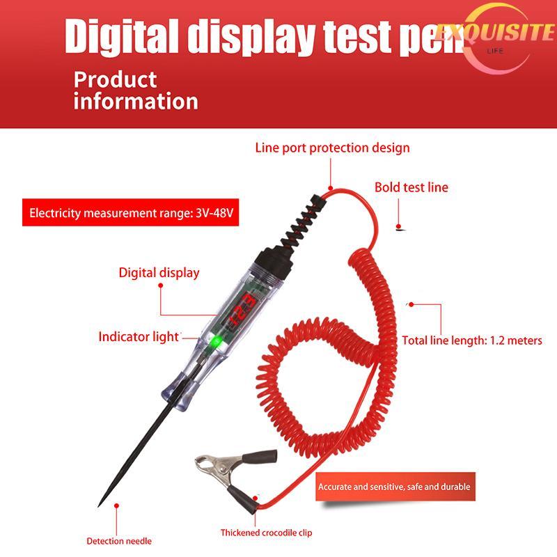 [EL-t] Testador De Circuito LED Digital Balit Resistente 5-48V , De Luz De Teste Automático Novo