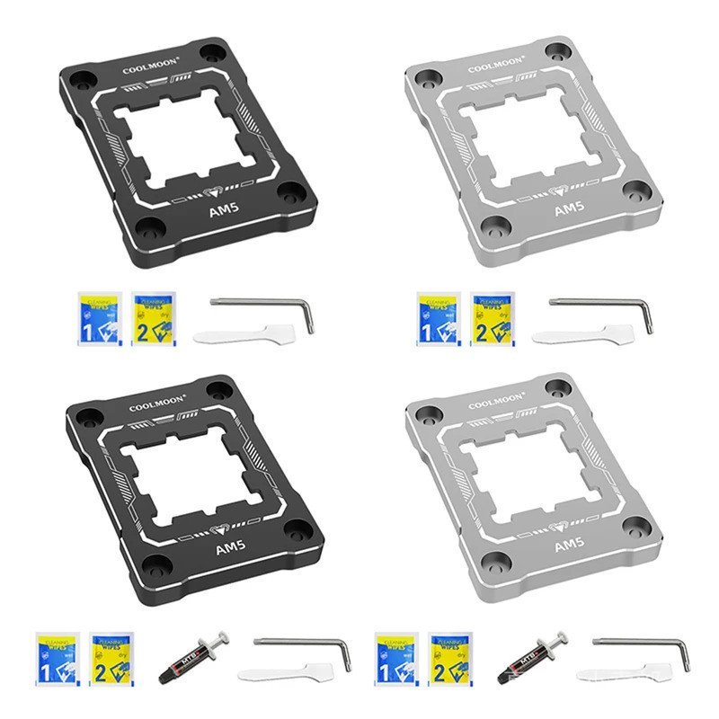 Suporte de Correção de Curvatura para CPU em Liga de Alumínio CNC COOLMOON para AMD AM5 RYZEN 7000 OSYV