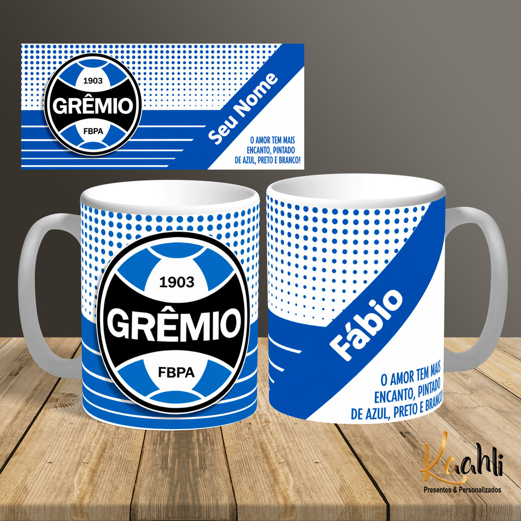 Caneca Time Gremio xicara Personalizada Com Seu Nome presente brinde e lembrancinha perfeito