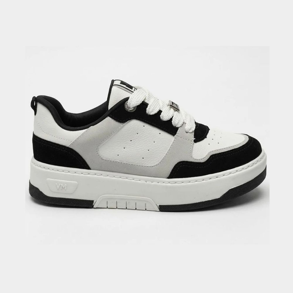 Tênis Via Marte 126-026 Feminino Preto Casual Fashion Leve Confortável Urbano