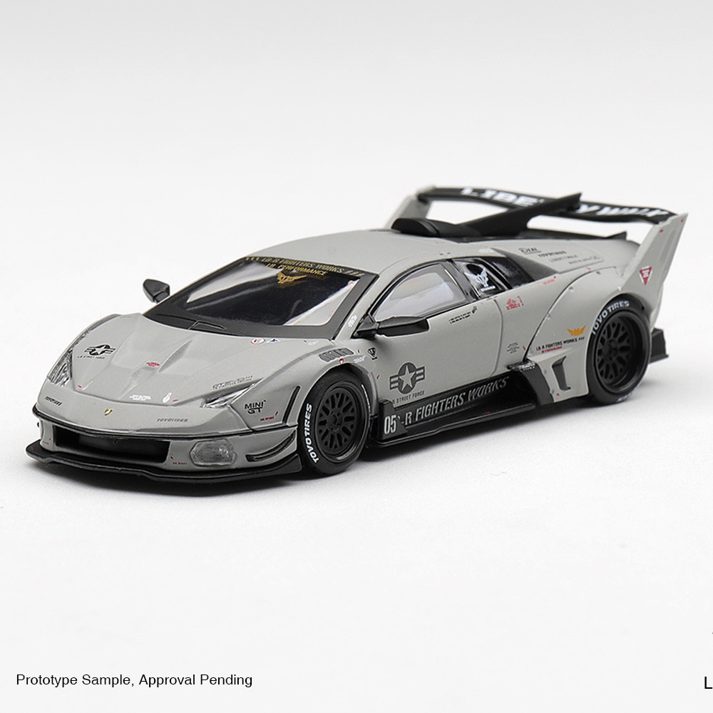 1: 64 Lamborghini Bat LBWK MURCIELAGO Combate Carro em Liga Cinza Modelo 1314