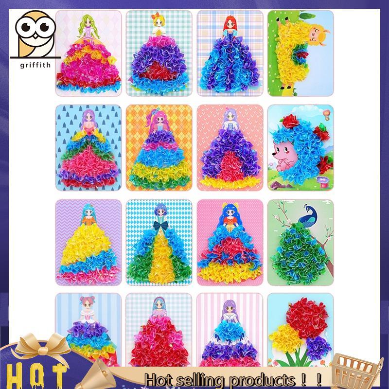 Quebra-Cabeça BRS1 Pintura De Punção Artesanal Infantil Poke Para Crianças Meninas DIY Dress Up