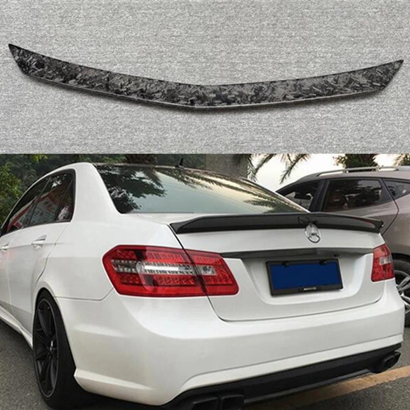 Para Mercedes-Benz E-Class W212 4 Portas Sedan V Estilo Fibra De Carbono Spoiler Traseiro Tronco Asa 2009-2016 FRP Forja