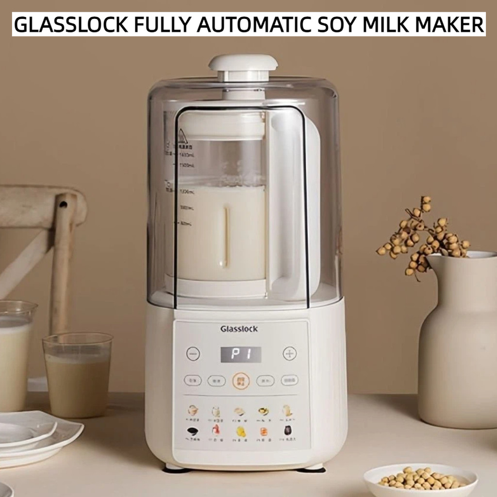 Glasslock automático fabricante de leite soja complementar fabricante de alimentos multifuncional aquecimento doméstico