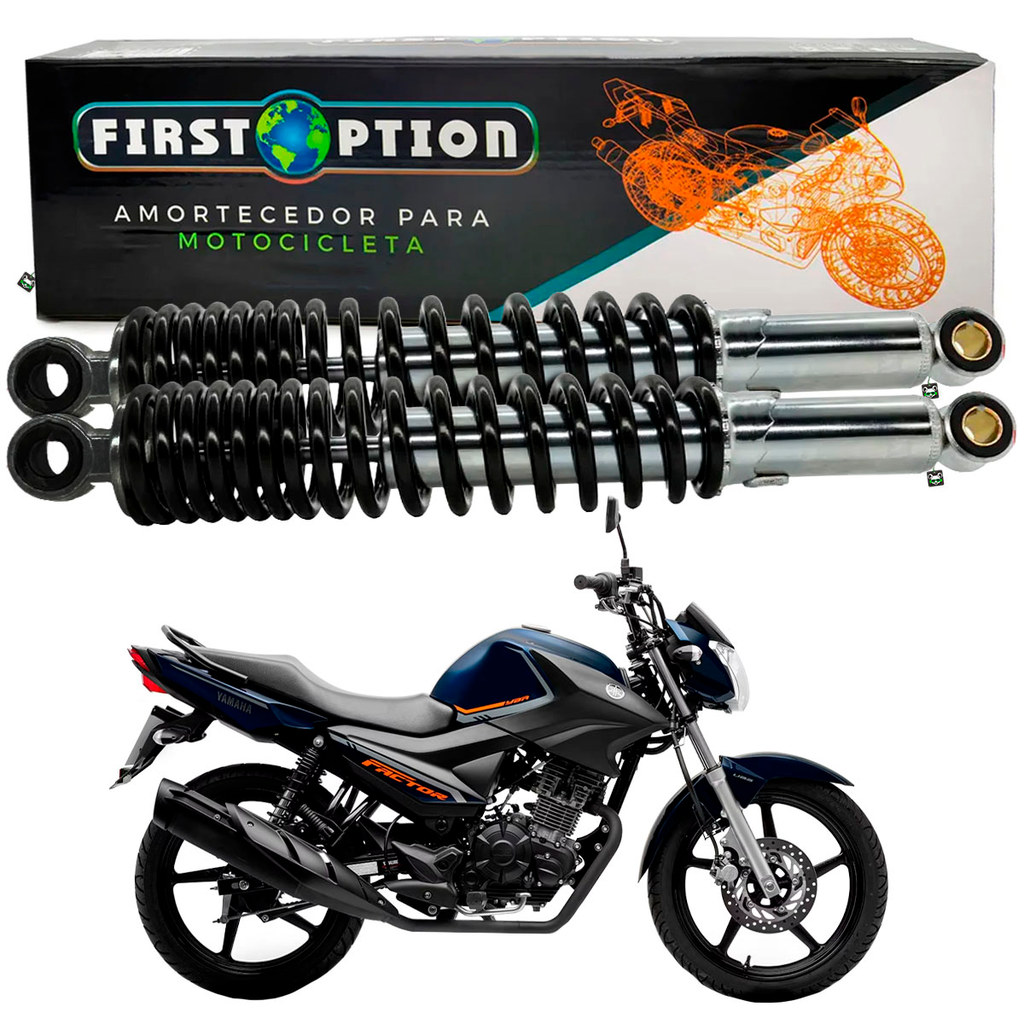 Par Amortecedor Traseiro Yamaha Factor 150 2016 2017 2018 2019 2020 2021 2022 2023 2024