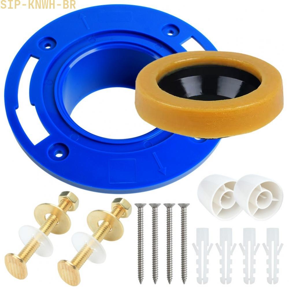 [SIP-KNWH-BR]For Toilet Flange Mounting Kit with Thickened Wax Ring and ABS Reinforced Flange-New In 11-