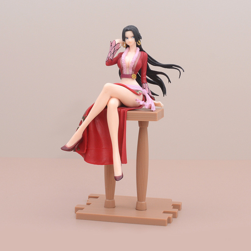 Figura de Balcão de Bar do Luffy e Boa Hancock de One Piece,modelos de personagens de anime,decorações,Bonecas em miniat