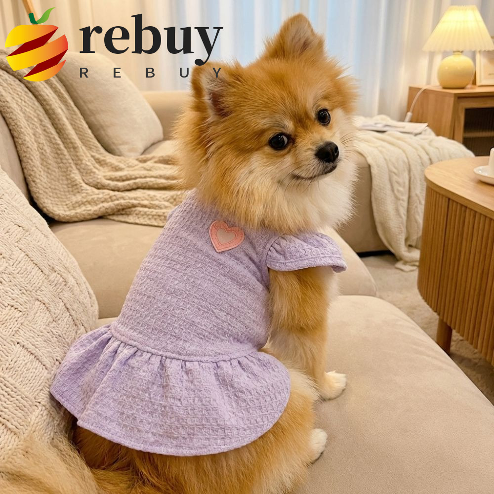 REBUY1 Vestido De Princesa Para Cachorro , Saia Confortável Bolo De Animais De Estimação Com Manga Voadora , Fantasia De