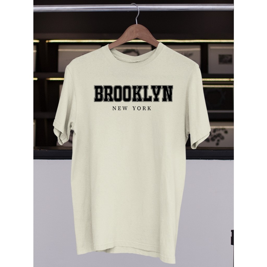 Camiseta Brooklyn Escrito Skate Skatista Surfista Swag Nova York Minimalista Várias Cores