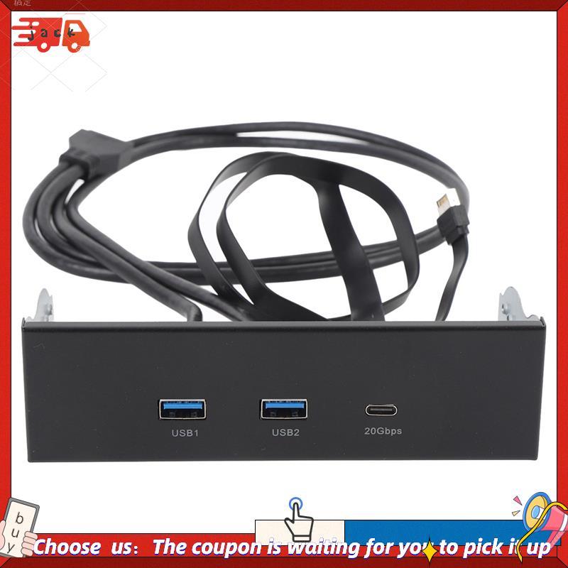 Hub Do Painel Frontal BRS0 GEN2x2 USB A Tipo C 3 Portas 5.25 " 19 Pinos 20 Gbps De Extensão De Unidade Óptica Para Acess