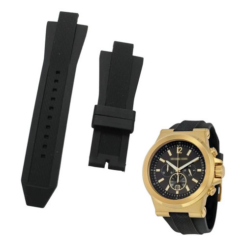 Pulseira Para Michael Kors Silicone Frete Grátis Preto 2.6 Cm