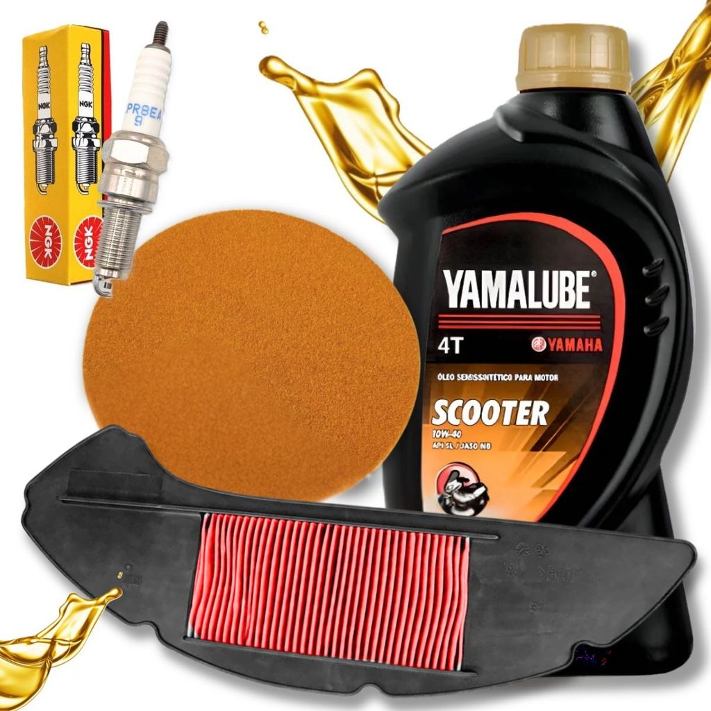 Kit Revisão Nmax 160 Yamalube Scooter 10w40 Filtro Ar Filtro Cvt Vela Ngk