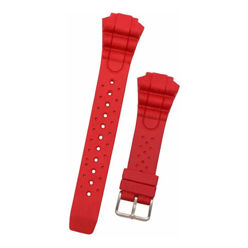 Pulseira Para Relógio Citizen Aqualand Jp1060 Vermelho Vermelho 13 Cm