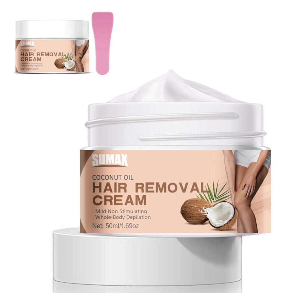 SUMAX Hair Removal Cream for Women and Men 50G Travel Size Depilatory Cream Painless Hair Removal Cream Fast and Effecti