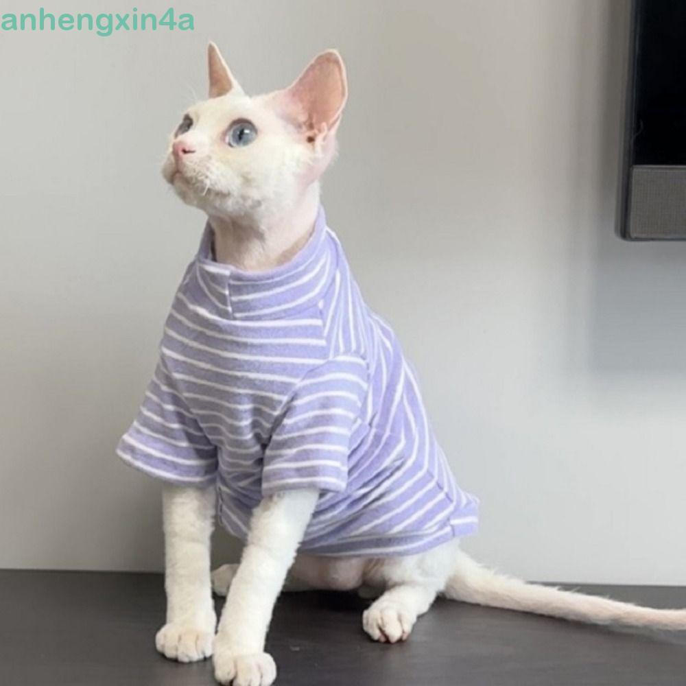 Camisa Base De Gato Sem Pêlos ANHENGXIN , Roupas Elásticas Macias Para Gatos Sphynx De Duas Pernas