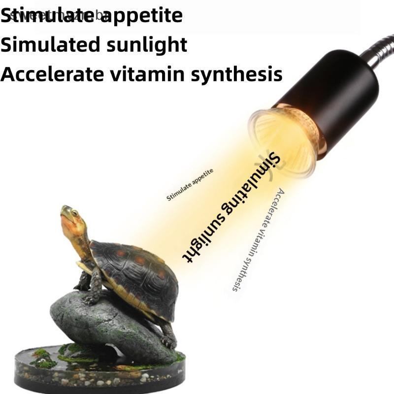 sweetmvzn 1 Conjunto 50/75W UVA UVB Luz Rotativa Basking Spot Solar Simulada Réptil Lâmpada De Calor Para Tartaruga Laga