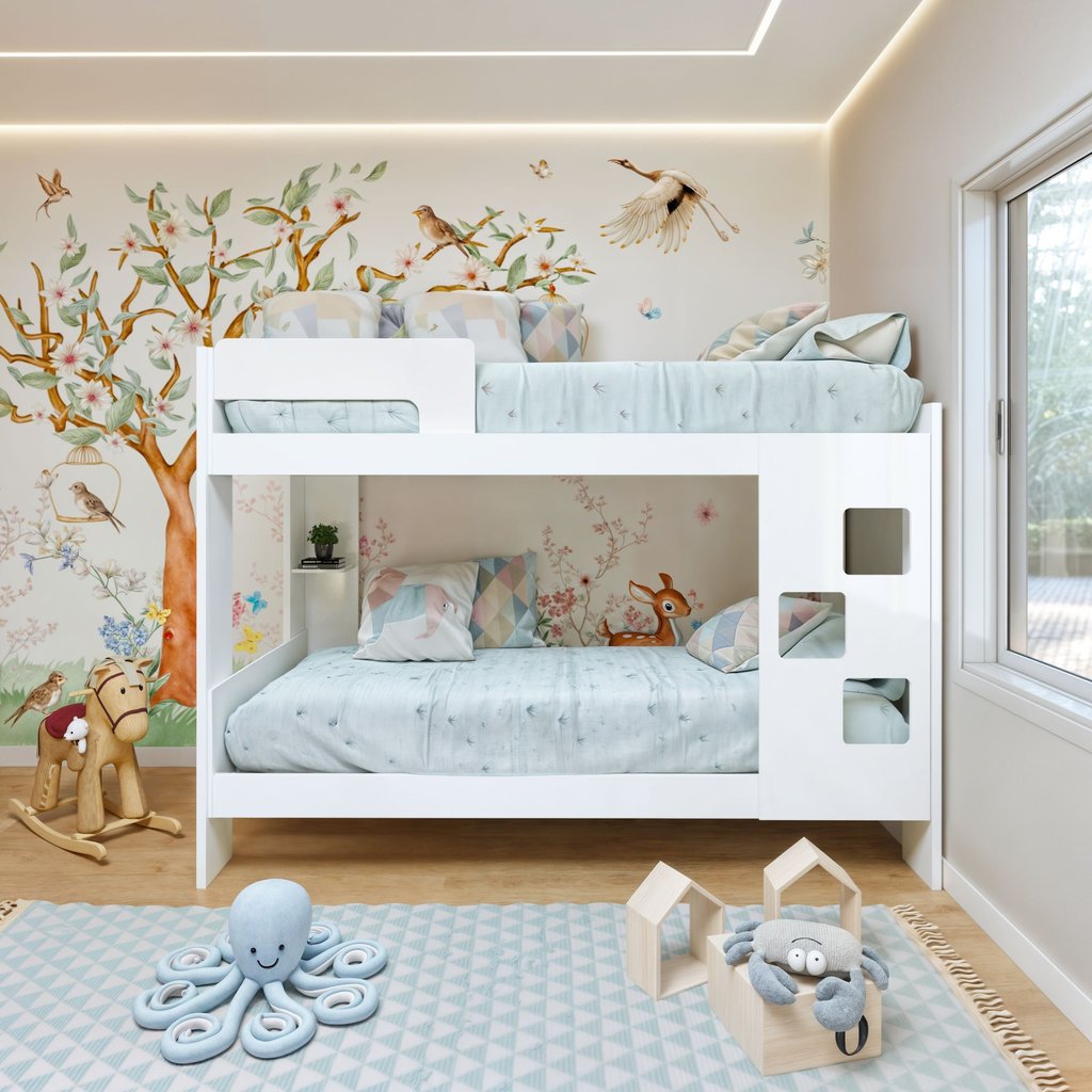 Beliche 100% MDF com Prateleira Vegas Branco Branco